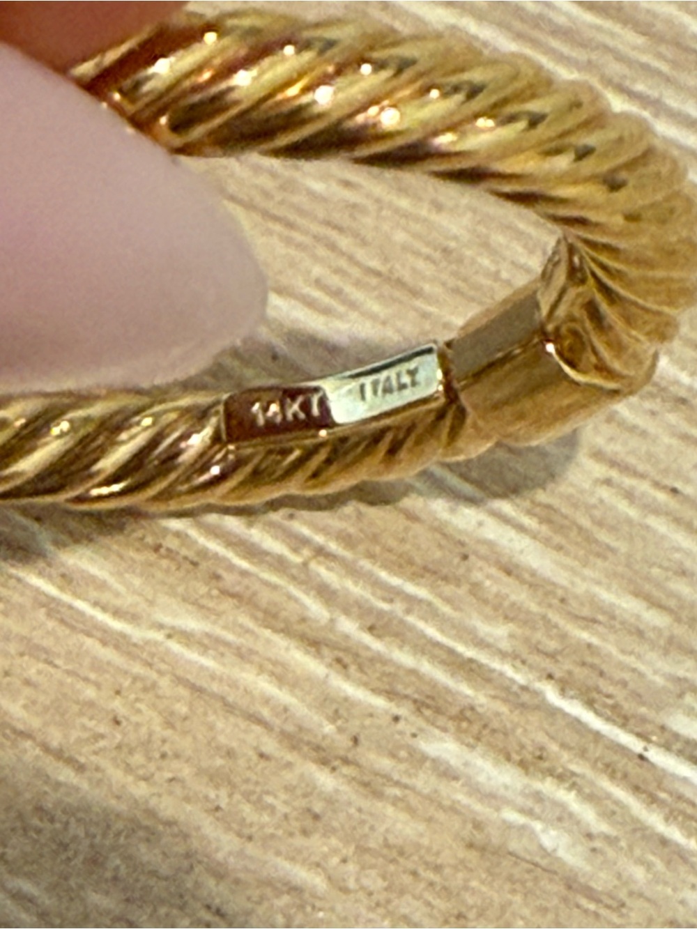 Ring Concierge 14K Yellow Gold Twisted Rope Ring Size 6.5 - Picture 2 of 5